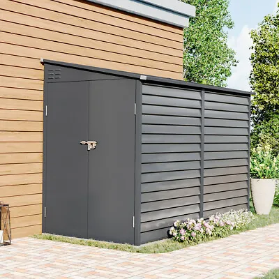 Metal Large Storage Garden Shed Bike Unit Tools Bicycle Store 270x144x202cm UK • £315.95