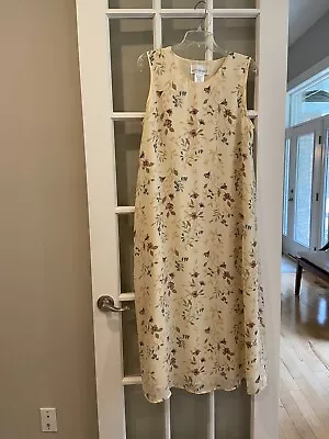 Motherhood Womens Maxi Long Dress Size Small Yellow Floral Sleeveless • $9.89