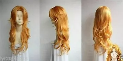 BLEACH Matsumoto Rangiku Long Orange Mix Curly Cosplay Wig • $19.99