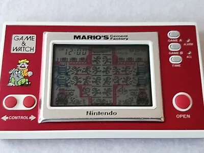 Vintage Nintendo GAME&WATCH MARIO'S Cement Factory Handheld Game Tested-c1120- • $135