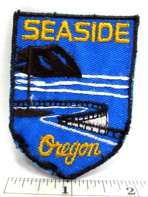 Vintage Seaside Oregon Jacket Patch Beach Pacific Coast Travel Souvenir • $12.99