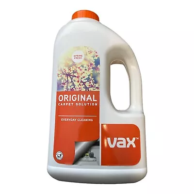 Vax Original Carpet Cleaner Solution Shampoo Original Spring Fresh Cleaning 1.5L • £13.90