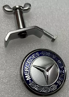 Mercedes BENZ Laurel BLUE Bonnet Hood Emblem Badge W163 W204 W211 W212 W210 44MM • $18.66