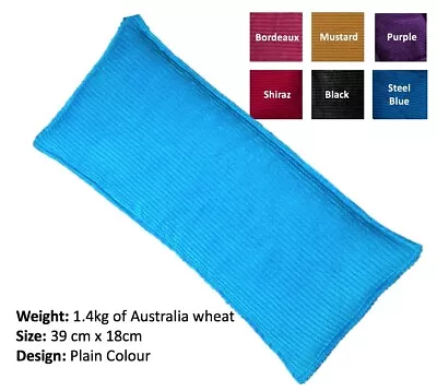 Wheat Bag 1.4kg Heat Bag Heat Pack Heavy 39x18cm Purple Blue Black • $24.95