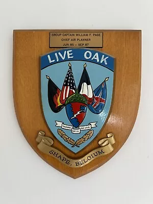 NATO Live Oak Shape Belgium Wall Plaque Shield Chief Air Planner F. Page • £15.99