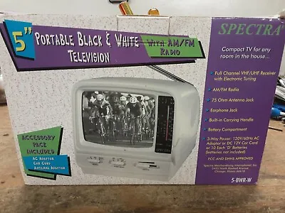 Spectra 5-BWR-S 5  Portable B&W Television W/ AM/FM Radio • $15