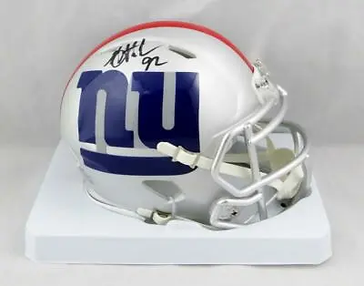 Michael Strahan Signed NY Giants AMP Speed Mini Helmet - Beckett W Auth *Black • $159