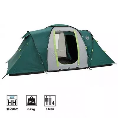 £325.99 • Buy Coleman Spruce Falls 4 Man Person Camping Vis-a-vis Tent - Green/Grey