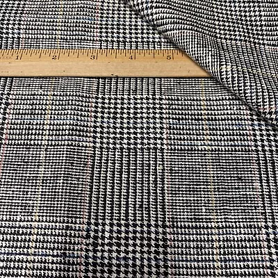 Rare Vintage High End Luxury Silk & Wool Plaid Suiting Fabric Lot Yards = 2.33 • $118.40
