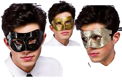 Mens Adult Antique Gladiator Roman Mystery Masquerade Ball Eye Mask New • $36.12