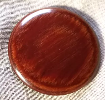 Xl Vtg Beautifully Stained Shallacked & Polished Wood Coat Button -- 2 Inches • $2