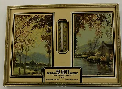 Vtg Advertising Thermometer Bar Harbor Banking And Trust Company Maine ME Bank • $19.95