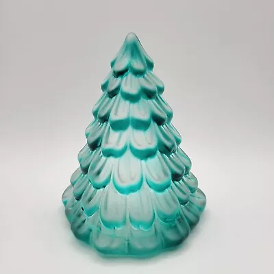 Mikasa Christmas Tree Green Winter Dreams Tealight Candle Holder Frosted Glass • $14.90