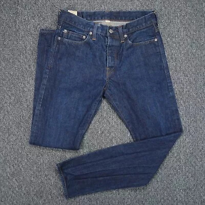 J Crew Jeans Mens 30x32 Blue 484 Kaihara Japanese Denim Dark Wash Selvedge • $49.80