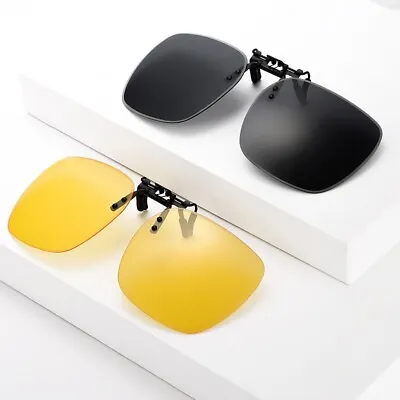 $15.72 • Buy Au New Unisex Polarized UV400 Protection Box Shape Clip On Flip Up Sunglasses