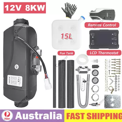 12V 8KW Air Heater Parking Heater LCD+ Remote Control Thermostat Caravan RV • $119.79