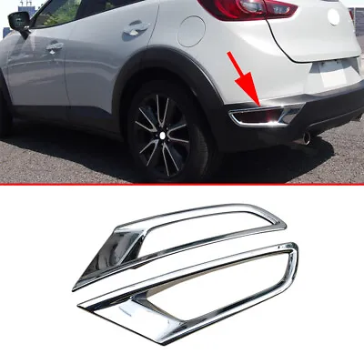 For Mazda CX3 CX-3 2016-21 Chrome Rear Foglight Tail Lamp Cover Trim Accessories • $42.85