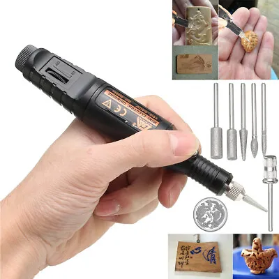 Electric Micro Engraver Pen Engraving Tool Kit DIY For Metal Glass Wood Jewelry • $16.73