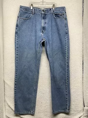 Harley Davidson Traditional Jeans Mens 38x32 Blue Denim Biker Motorcycle Pants • $19.99