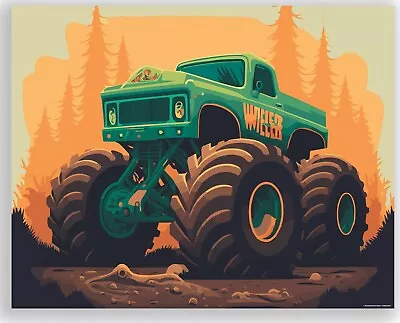 Monster Truck Poster Print Gift Boys Room Kids Grave Digger Big 11x14 Wall Decor • $9.95