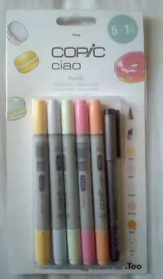 Copic Ciao 5+1 Pastels Set Twin Tipped Markers Plus 0.3 Fineliner For Manga Art • £14.50