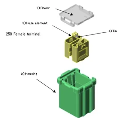 J Case Type Female Fuse 40 Amp Jcase Cartridge Low Profile Car Auto Cable Fuse • $3.40