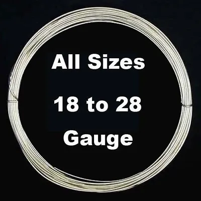 Sterling Silver Wire Half Hard Round All Sizes (18-28 Gauge) Wholesale 925 USA • $4.80