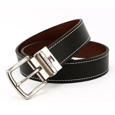 Tommy Hilfiger Men's Reversible Contrast Stitching Leather Belt 11TL08X009 • $27.29