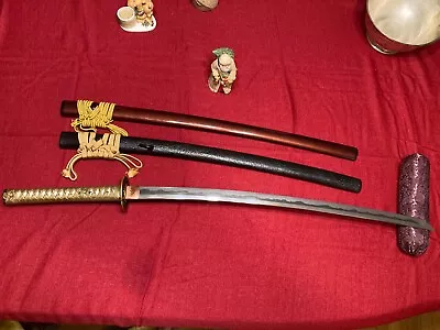 Beautiful Japanese Sword Zsey Katana Juka Choji Hamon 71 Cm Blade Length • $1250