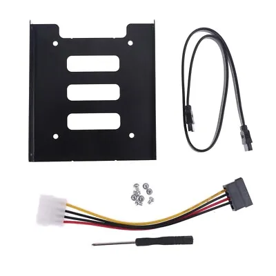 2.5in To 3.5in Internal SSD Mounting Bracket For W Data Cable And Power Cab • £7.22
