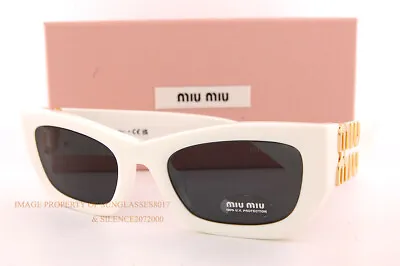 Brand New Miu Miu Sunglasses MU 09WS 142 5S0 White/Dark Grey For Women • $259.99