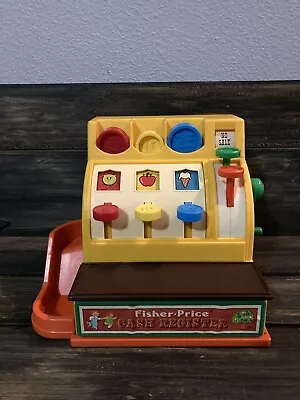 Vintage 1974 Fisher Price Cash Register With 3 Coins Works • $14.99