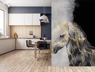 3D Horse Texture ZHUA7390 Wallpaper Wall Murals Removable Self-adhesive Ann 24 • $13.04