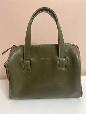 Matt & Nay Mini Duffel Satchel Bag Green  (Missing Strap) • $19.99