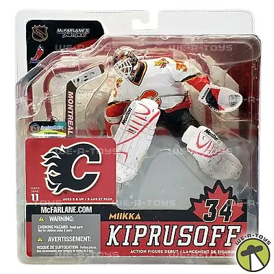 NHL Miikka Kiprusoff Action Figure Calgary Flames #34 White Jersey McFarlane NEW • $26.95