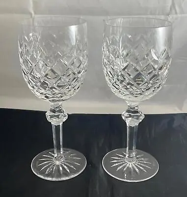 $179.99 • Buy Pair Of Waterford Crystal POWERSCOURT Water Goblets