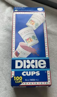 Dixie Disposable Cups 5 Oz Home Sweet Home Vintage 1994 98 Cups • $17.99