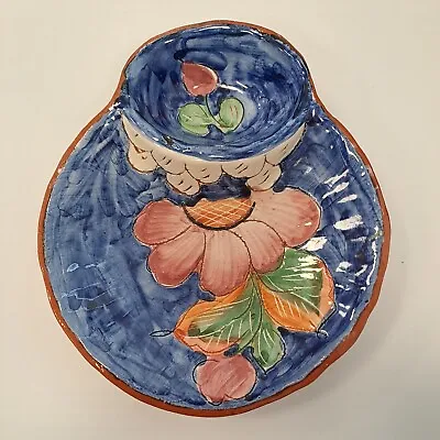 Olive & Pips Dish Hand Painted Portugal Pottery 15cm X 13cm X 3cm • £5.99