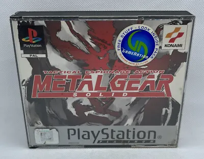 Metal Gear Solid PS1 PlayStation 1 PAL Platinum Without Manual 2-Disc Free Post • $79.95