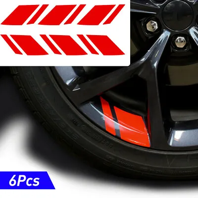 $5.99 • Buy 6pcs Reflective Rim Wheel Car Vinyl Decal Car Sticker Accessories For 16 -21 