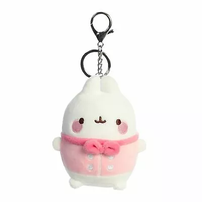 Aurora - Mini Pink Molang - 4  Chef Molang Keychain - Playful Stuffed Animal • $11.66