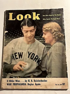 $32.99 • Buy 1939 Look Magazine World Series NEW YORK YANKEES Joe DIMAGGIO Adolph HITLER 