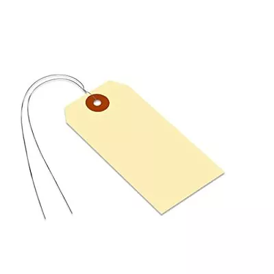 Blank Manila Shipping Tags With Wire Size-4 Pack Of 100 13pt Thick Prewire... • $33.36