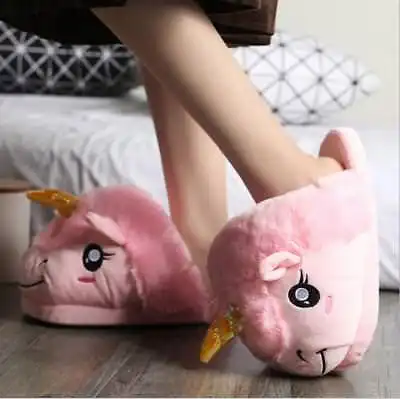 $25 • Buy Unicorn Adult Character Pink Lady Winter Slippers - One Size 28cm