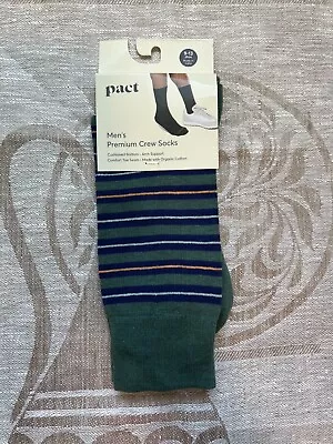 Pact Men's Premium Crew Socks 9-13 Shoe Made In India Cushioned Bottom  • $9.50