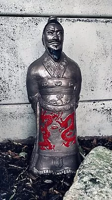 Warrior Zhan Shi Oriental Japanese Chinese Stone Garden Ornament Statue • £58