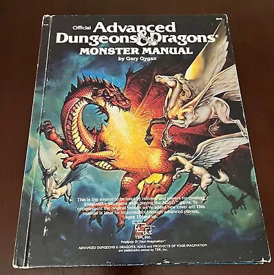 Advanced Dungeons & Dragons 1st Edition Monster Manual August 1979 Very Good TSR • $49