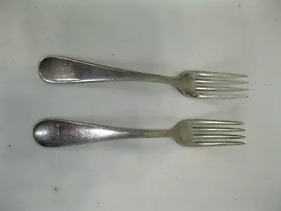 2 Antiquevintage Collectible Forks 7  Silver Plate - H&t Mfg Co. Cigars United • $14.95