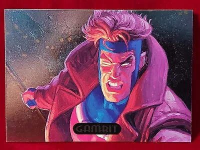 GAMBIT POWER BLAST 1994 Marvel Masterpieces Foil Chase RARE! Near MINT! • $12.50