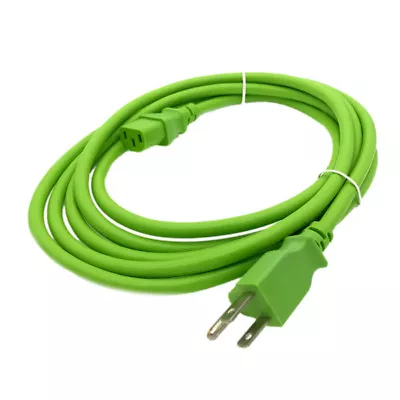 Green 10 FT Universal 3 Prong Power Cord Cable 18AWG Computer Printer Monitor TV • $12.35